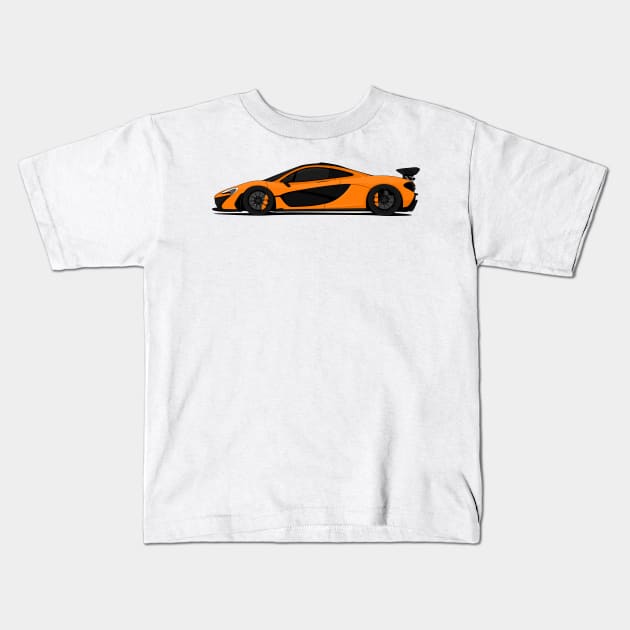 MCLAREN P1 ORANGE Kids T-Shirt by VENZ0LIC